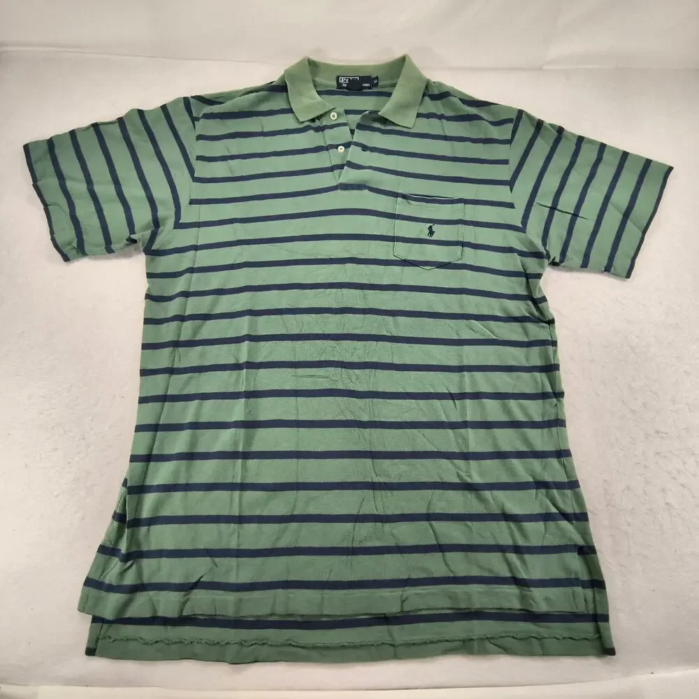 Polo by Ralph Lauren Collared Polo Shirt Mens Size Extra Large XL Green Navy